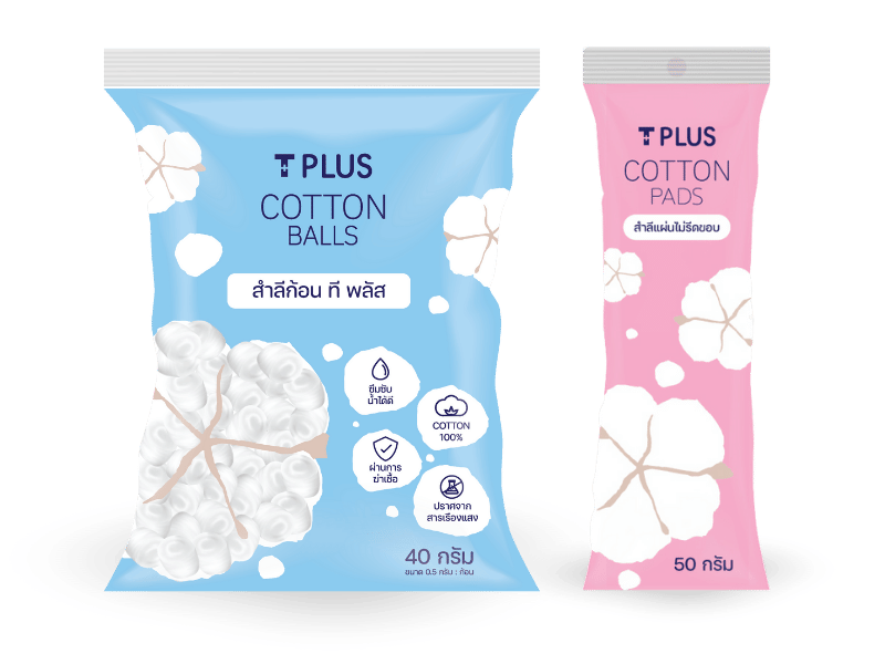 สำลีก้อน สำลีแผ่น ทีพลัส